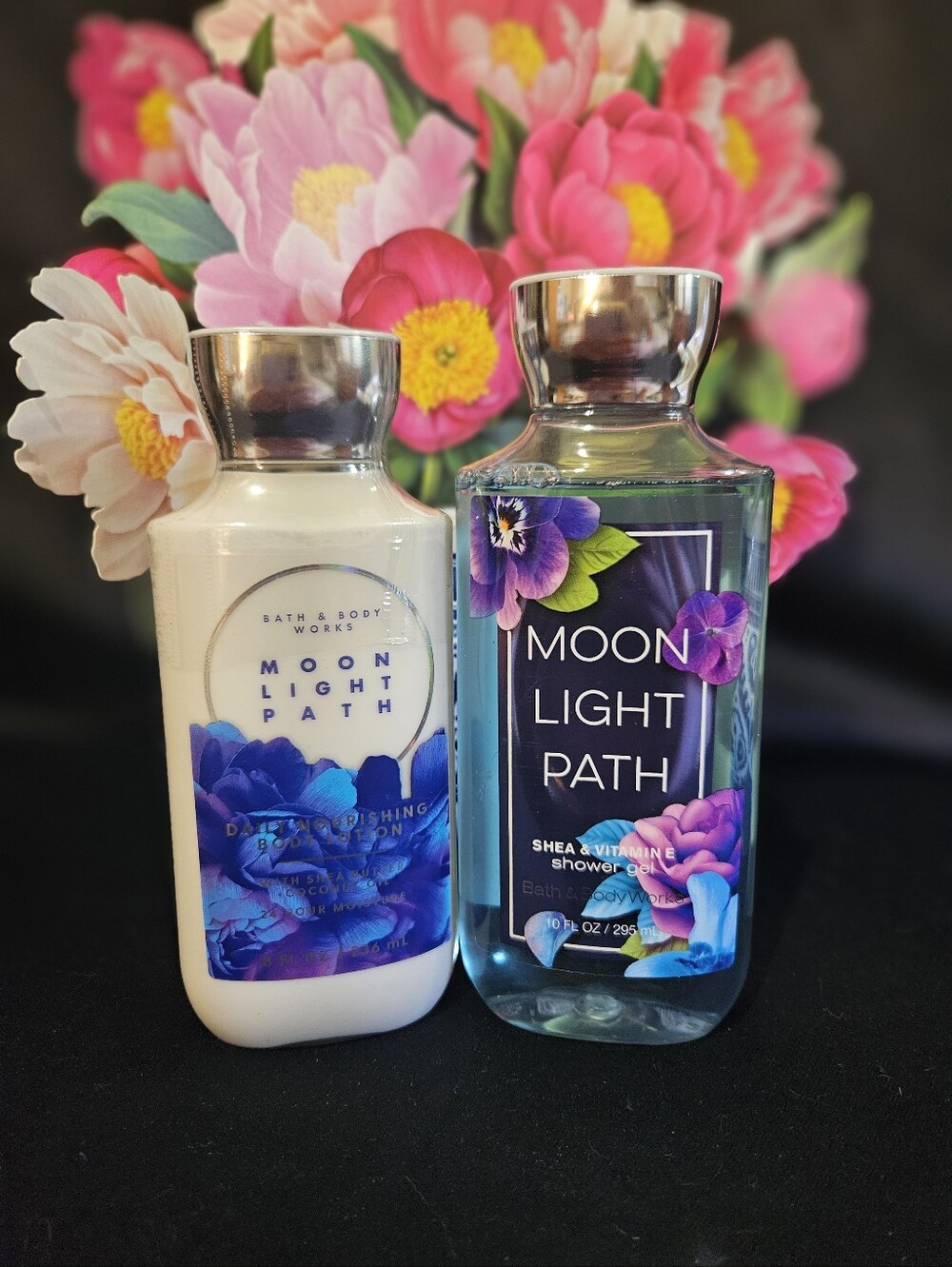 NWT Bath and Body Works Moonlight Path Bodycare Set - Purple and White